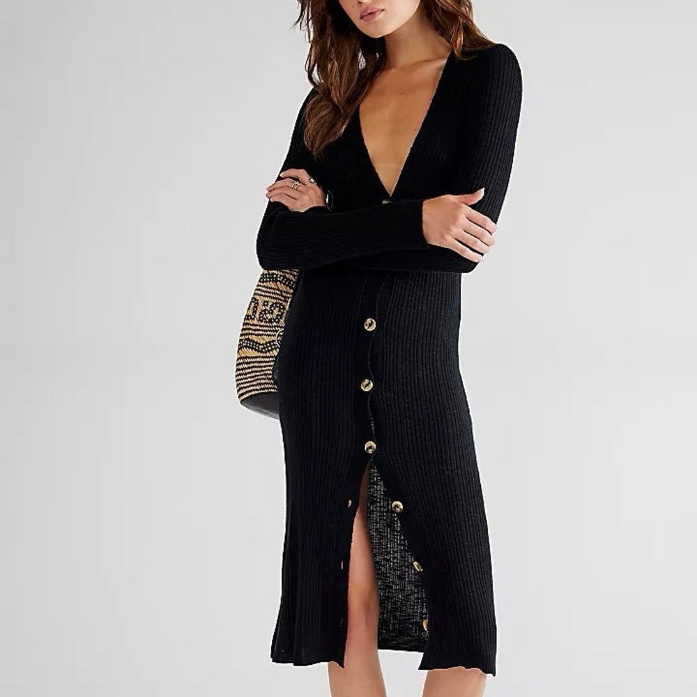 free people black date night cardi BNWT